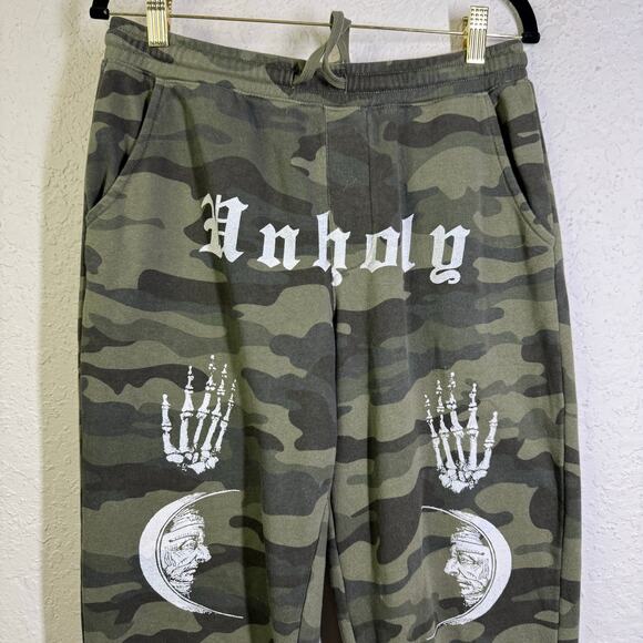 BLACK CRAFT CULT Unholy Joggers Sweatpants SM Camo Slim Fit Tapered Ankle Unisex - Picture 6 of 11